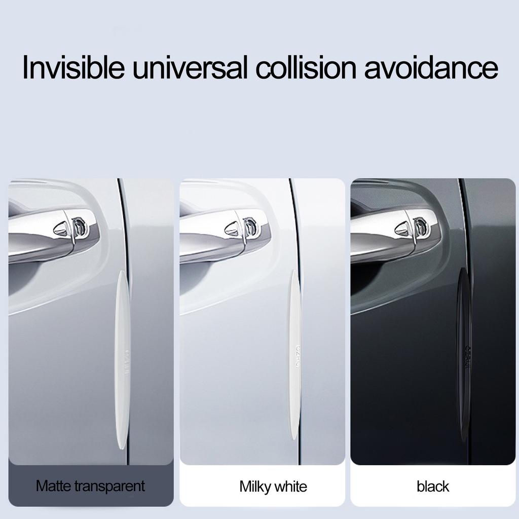 4pcs Car Door Protector Black White Clolor Auto Edge Corner Guard Protective Bumper Sticker Vehicle Door Protector Accessory