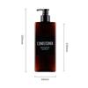 3Pcs 500Ml Square Soap Dispenser Waterproof Labels Refillable Empty Bottle Hand Soap Liquid Lotion Shampoo Conditioner Container