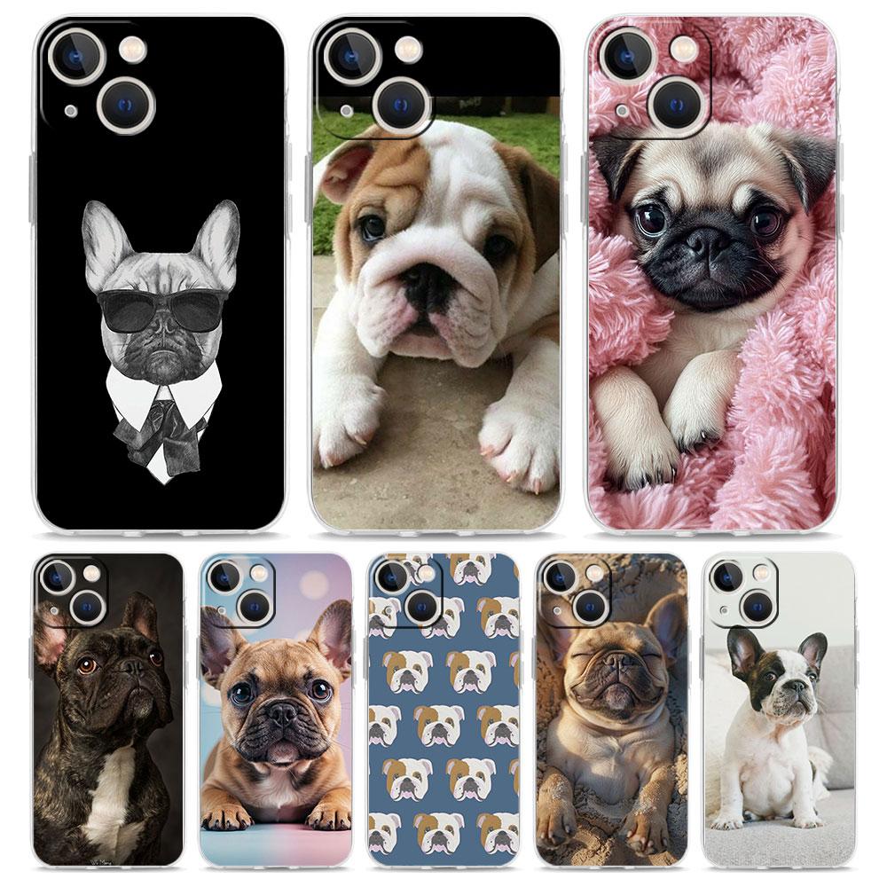 Phone Case For iPhone 17 Air Cases iPhone 16 15 12 13 14 Pro Max SE 7 8 Plus iPhone11 Clear Soft Cover French Bulldog Dog Pet