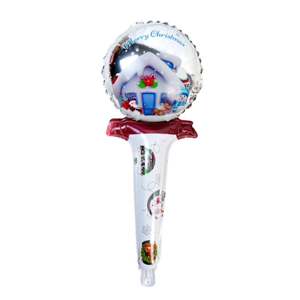 Crystal Ball Christmas Inflatable Stick Cookie House Children's Inflatable Toys Store Decoration