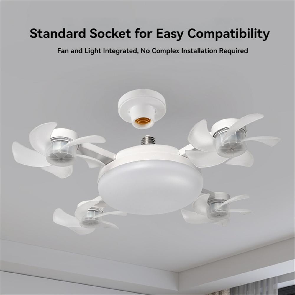 Quiet Adjustable Ceiling Fan with Light LED Remote-Control Fan Light  for Living Room and Bedroom