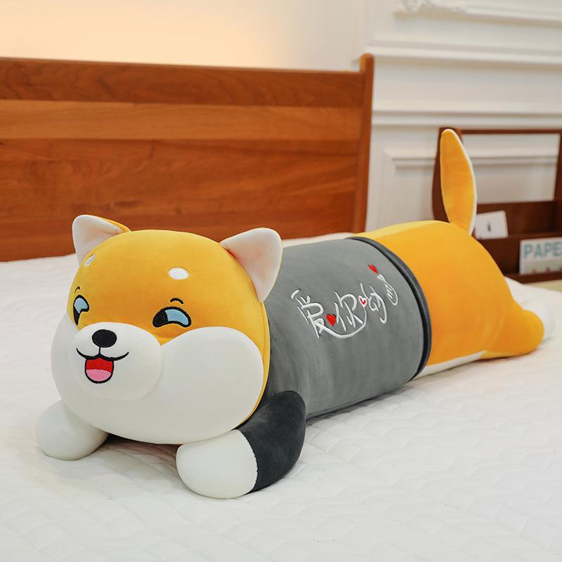 Husky Puppe niedliches großes Plüschtier liegende Hundepuppe schlafendes Wurfkissen Mädchen Geschenk Geburtstag