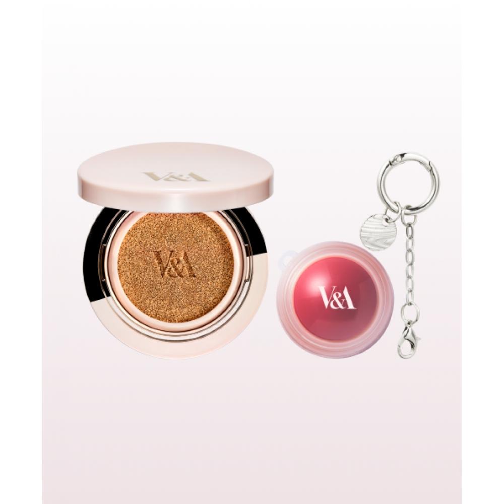 V A beAuty Long weAr Cushion rAdiAnt+mood Glow Pot Set 02 natural beige/04 RUBY GLOW