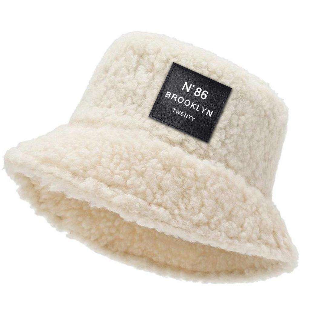 Męskie i Damskie N86 Ozdoba z Etykietą Kapelusz Rybaka Moda Outdoor Ciepłe Wełniane Kapelusze Bucket Płaski Wierzch Czapka Podróżne Kapelusze na Plażę