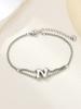 New stainless steel wholesale 26 English letters double-layer ring gold-plated bracelet