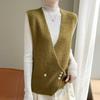 High-End Autumn Cross Placket Wool Cardigan Vest
