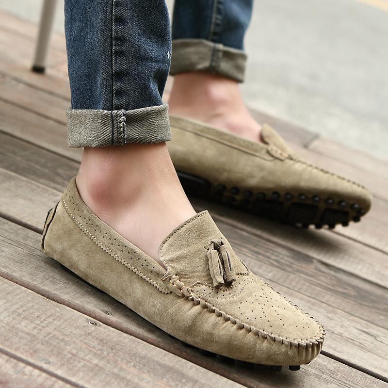 Ležérní boty pánské slip on mokasíny kožené boty pánské Móda 2024