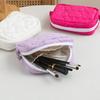 1pcs Cute Candy Color Love Makeup Bag, Portable Mini Handheld Storage Bag, Girl's Heart Portable Small Item