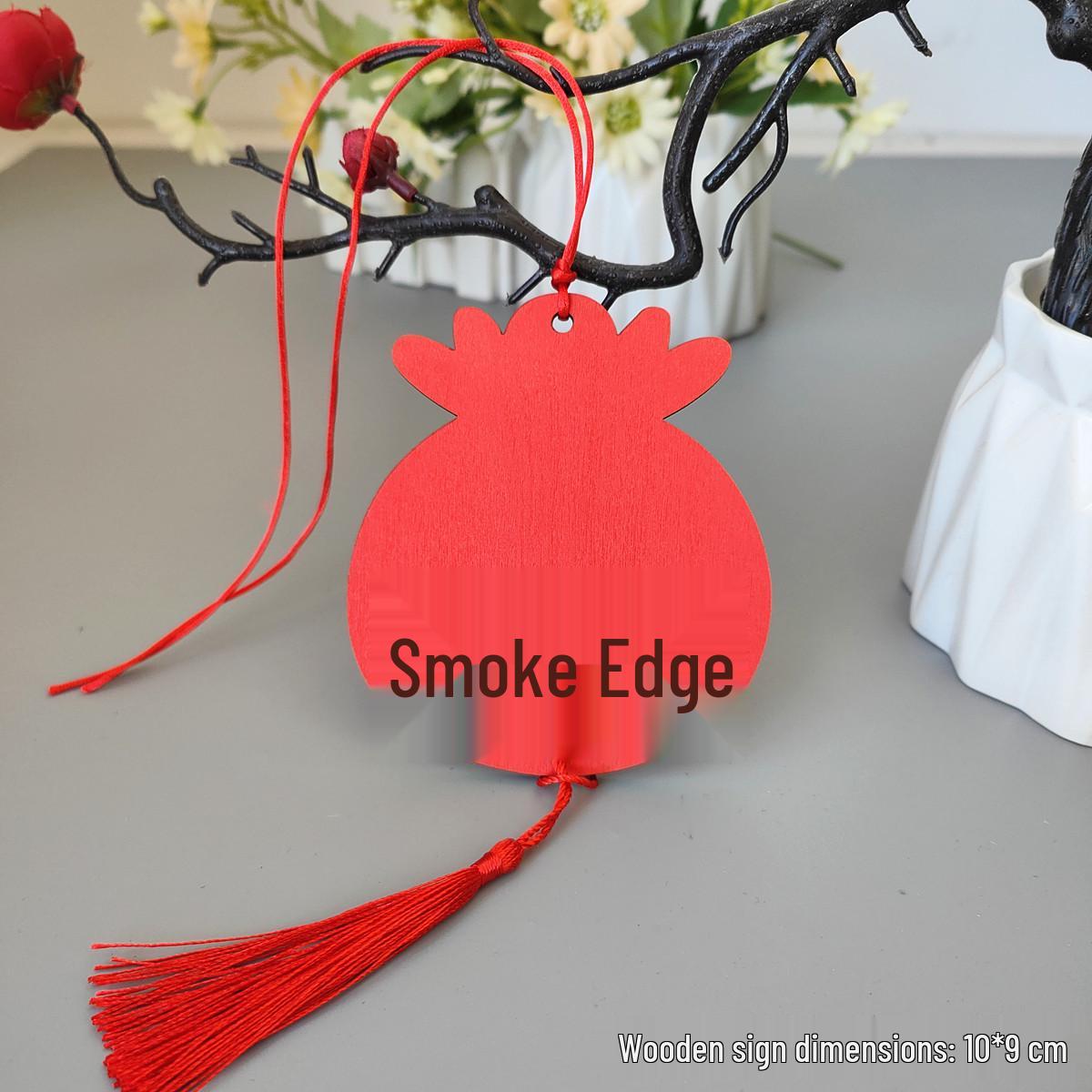 

Red Wooden Wishing Plaques: Prayer & Festival Hanging Decorations, Handwritten Tags for Temples & Scenic Areas