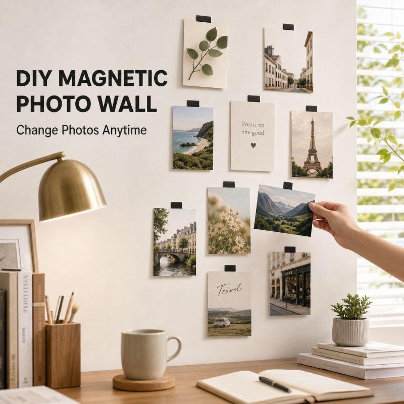 DIY 10/15/20mm Self Adhesive Magnetic Strip Tape Curtain Window Back Adhesive Waterproof Easy Cut Blackboard Craft Home OfficePinstriping Tape 3