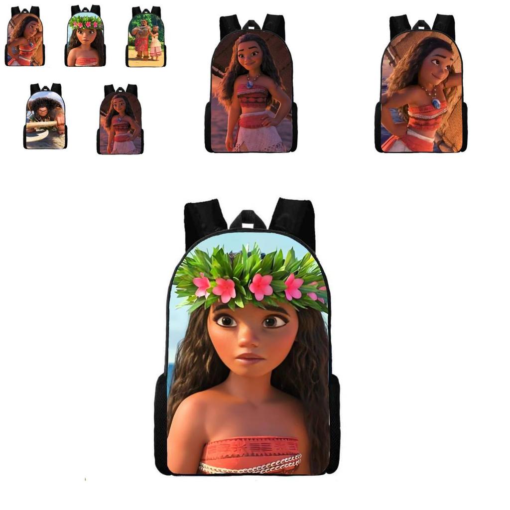 Moana Cartoon-Aufdruck Großer Kapazität Studentenrucksack Mit Atmungsaktiven Und Stoßfesten Eigenschaften