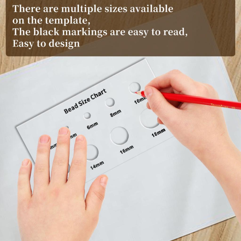 Kralenmaatmeter Transparant Acryl Sieraden Meetliniaal Met Nauwkeurige Schaal