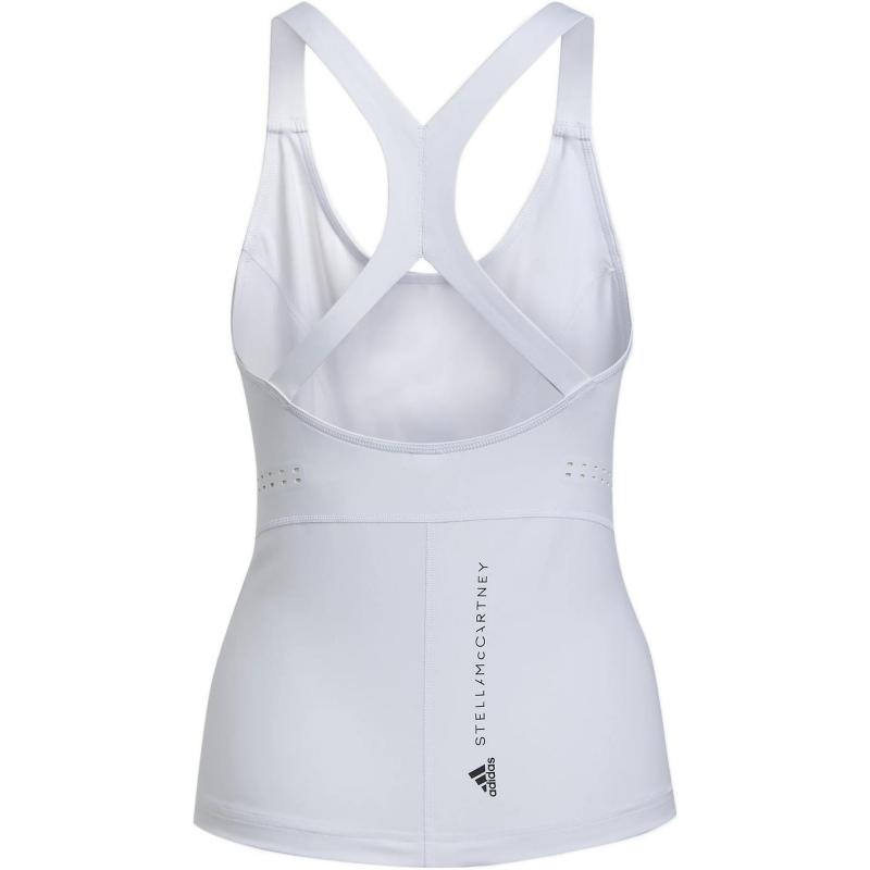 adidas X Stella McCartney Entrenamiento de Alta Intensidad Yoga Color Sólido Camiseta Deportiva sin Mangas Tops para Mujer Blanco HD9100