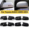 For Toyota RAV4 2009 2010 2011 2012 ABS Car Rearview Side Mirror Cover Wing Cap Exterior Door Housing Shell Trim Sticker