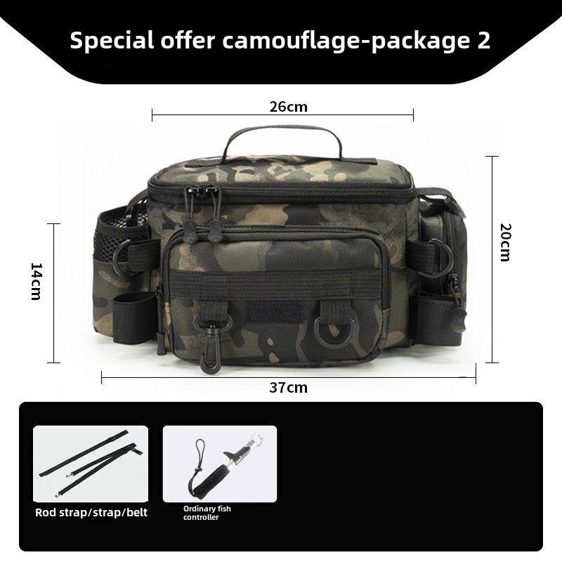 "Luya Multifunctional Waterproof Fishing Gear Waist & Messenger Bag – Large Capacity Rod & Storage Bag"