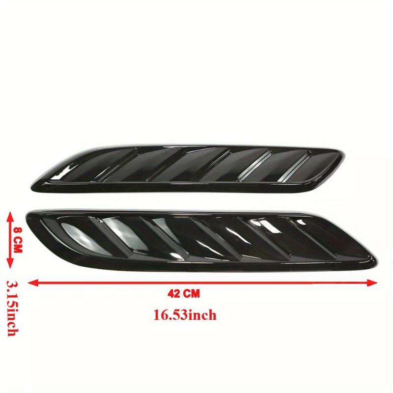 Glossy Black Front Hood Side Air Flow Vent Scoop Decor Trim Fit For Chevy Silveryado
