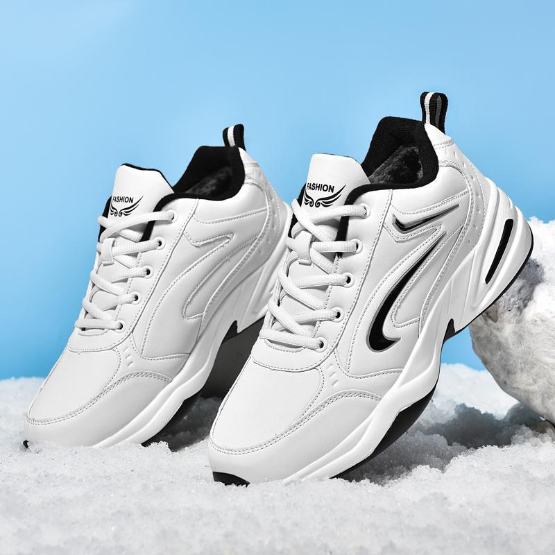 Męskie zimowe sneakersy antypoślizgowe wodoodporne outdoorowe buty sportowe zimowe dla mężczyzn Dodaj bawełniane ciepłe buty do chodzenia 2024 Męskie buty bawełniane