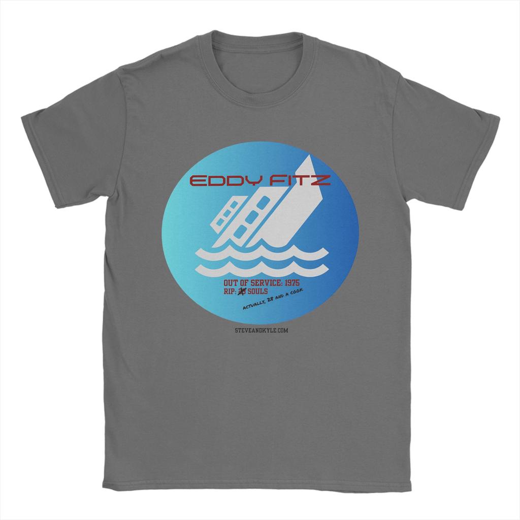 Edmund Fitzgerald T-Shirt Summer Great Ship Pure Cotton T-Shirts For Men's Harajuku Casual Tshirt Short Sleeve Vintage Tees