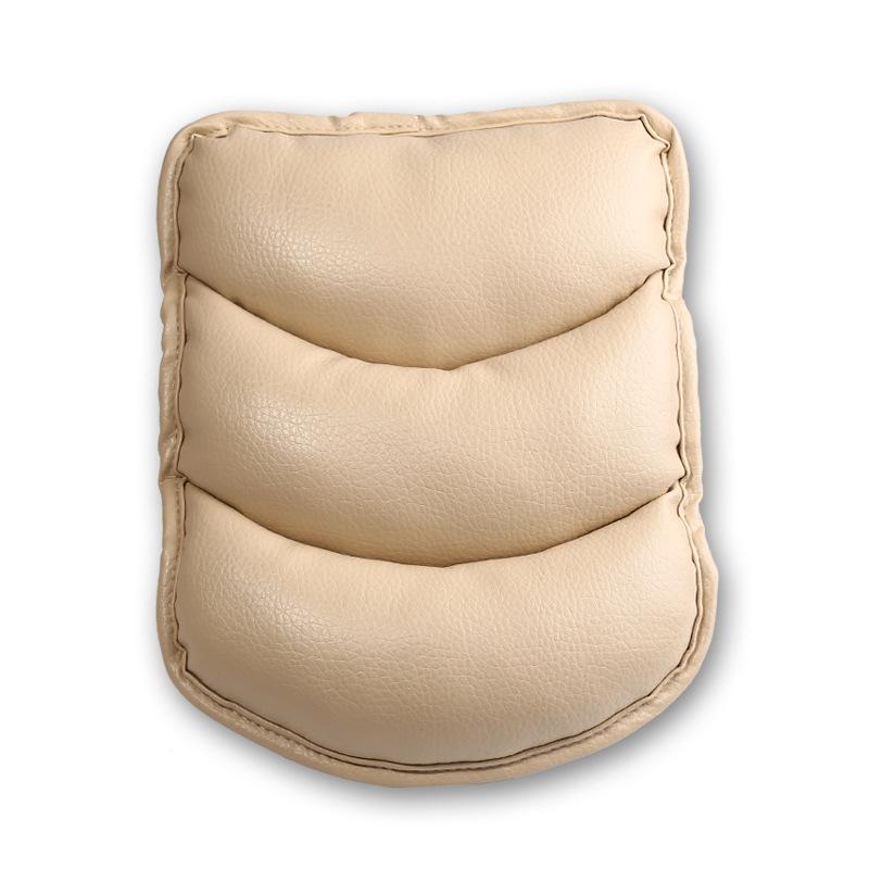 

Car Central Armrest Pads Portable Waterproof Soft PU Leather Protection Cushion Comfortable Mats Automobile Interior Accessories бежевий