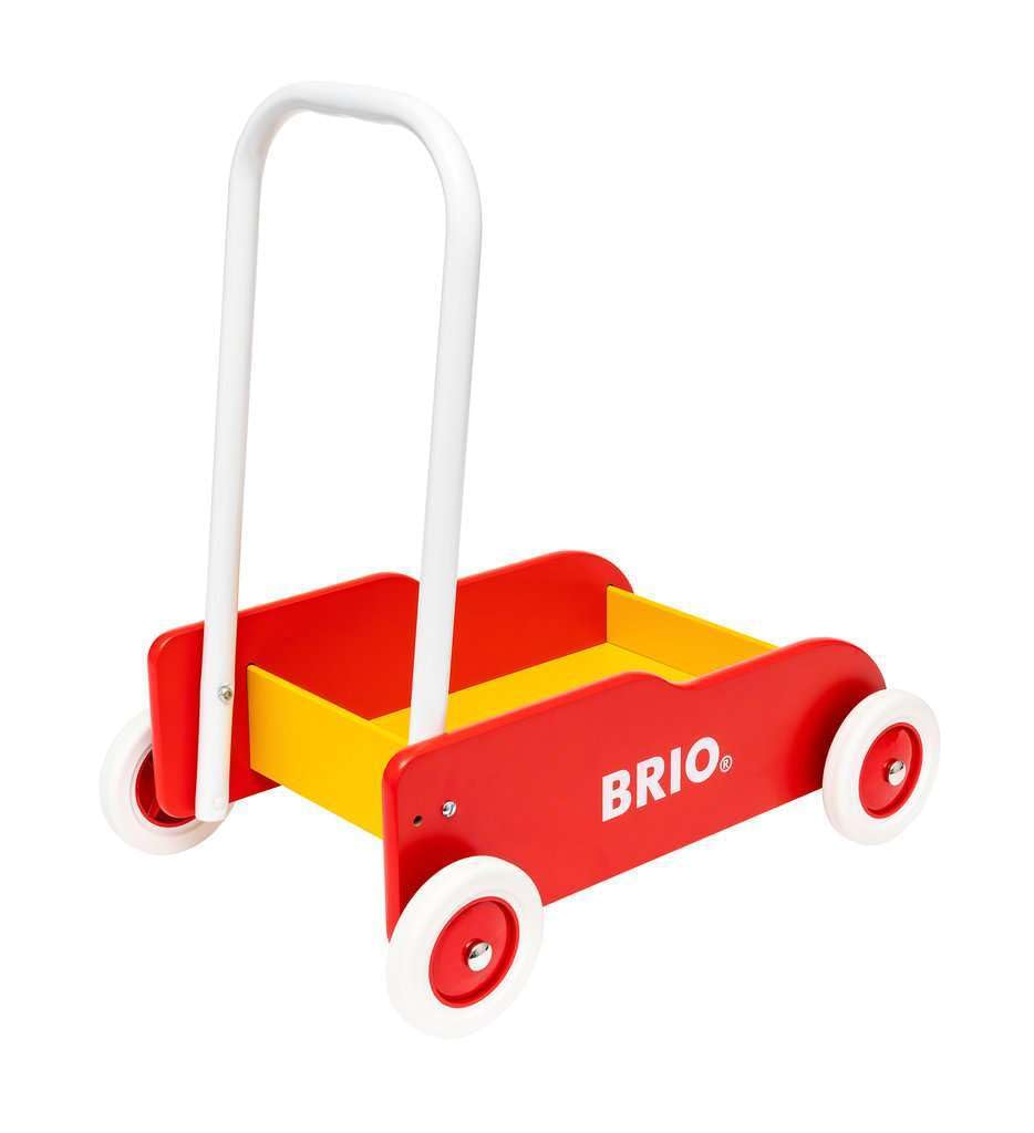 Червоний візок-штовхач BRIO 31350, для дітей від 9 місяців. [Іграшка, Дерев'яна іграшка, Подарунок] (День народження/Різдво)]