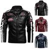 Leather Men's Autumn And Winter Motorcycle Jackets Embroidered Stitching Men's Leather Jackets