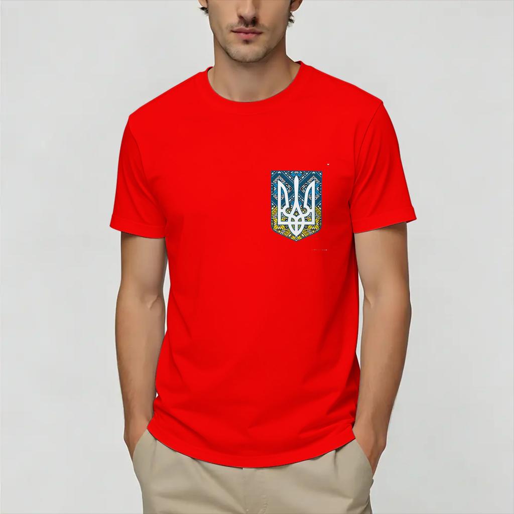 Unisex TShirts Ukraine Ukrainian Flag Fashion Cotton Tees Short Sleeve T Shirts Round Collar Clothes Graphic