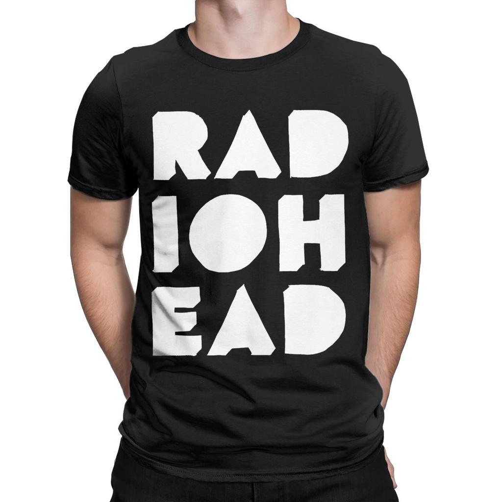 Men Radiohead T Shirts 100% Cotton Tops Awesome Short Sleeve O Neck Tee Shirt Summer T-Shirt