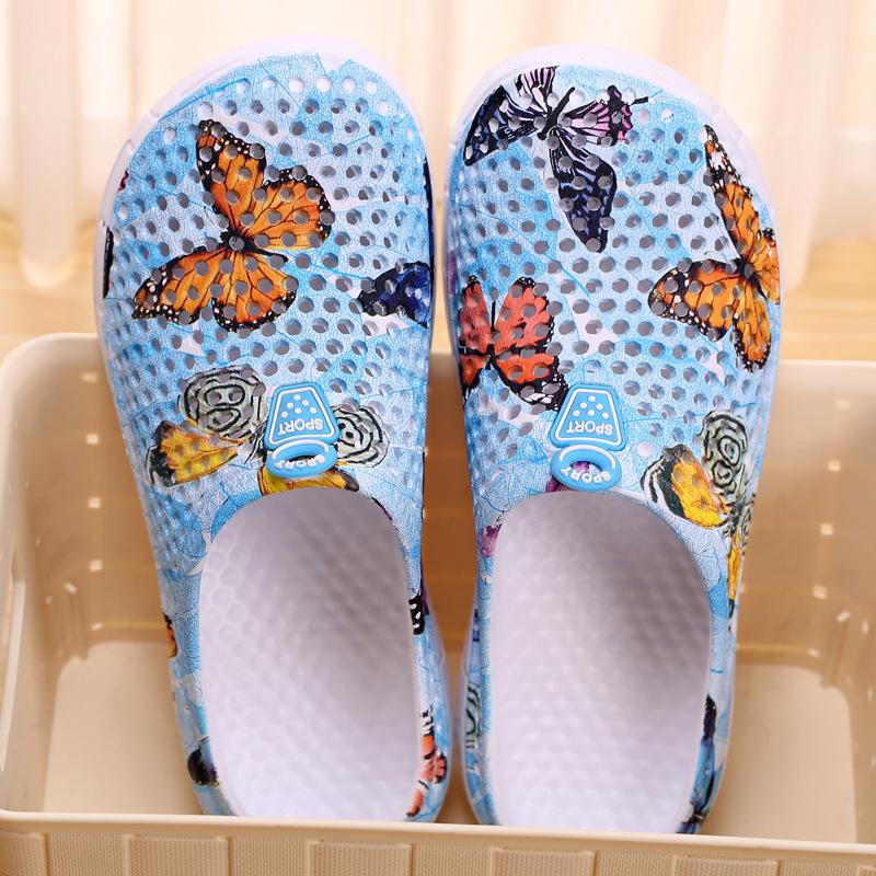 Men Womens Shoes Unisex Hollow Out Casual Couple Beach  Flip Flops Shoes 36 синий