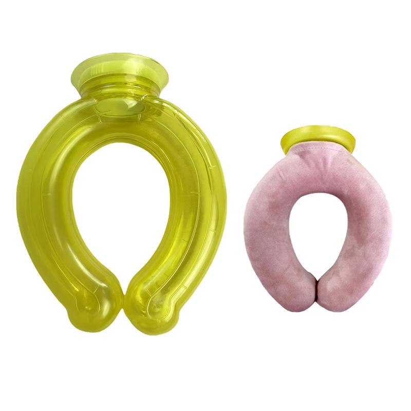 New U-Shaped Hot & Cold Compress Pillow: Neck Support & Knee Warmer with Large Caliber.