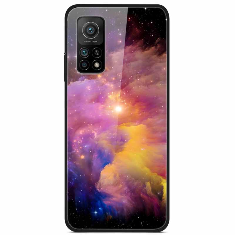 For Xiaomi Mi 10T Case Tempered Glass Starry Hard Back Cover For Xiaomi Mi 10T Pro Cases Fashion Space 10TPro Mi10T Shell Bag Mi 10T Pro