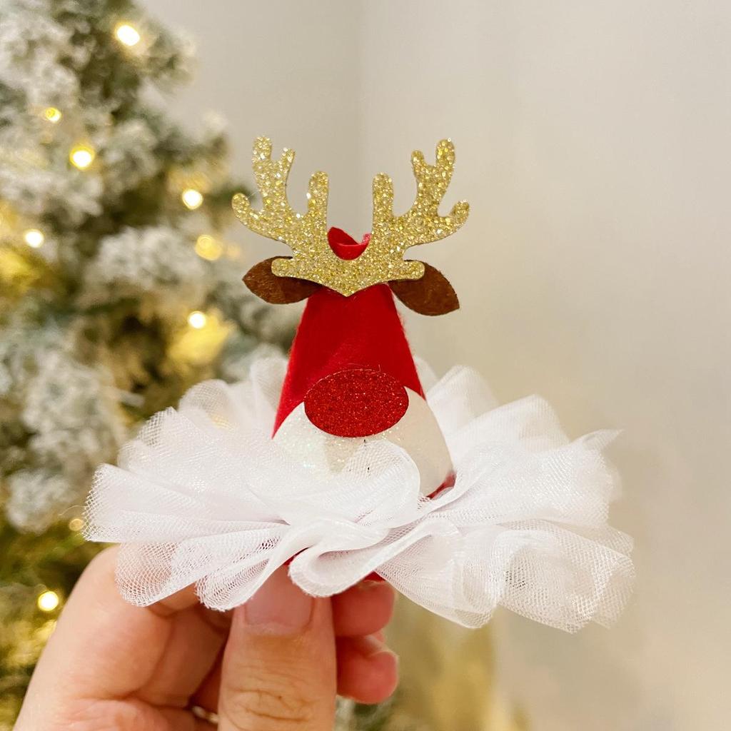 Adorable Christmas Deer Antler Hair Clip - Festive Holiday Gift for Women