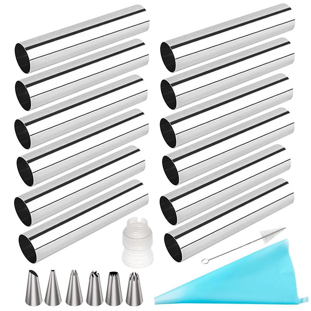 

Cone Shaped Molds For Baking Screw Croissant Molds Non-Stick Cream Cannoli Tubes Pastry Cream Horn Mould For Cone Pizza Cone