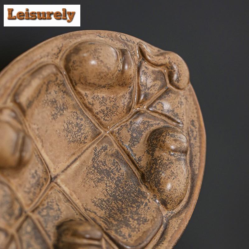 Turtle Plate Incense Holder Vintage Mist Smoking Steamers Incense Burners Aromatherapy Censer Tea Items Accessories Ornaments