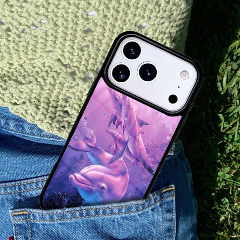 Cute Dolphin Ocean Phone Case Cover for IPhone 11 12 13 14 15 16e 17 Pro Max Coque for IPhone 17 Air