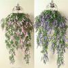 Atemberaubende künstliche Lavendel-Efeu-Blumen-Girlande für Wanddeko