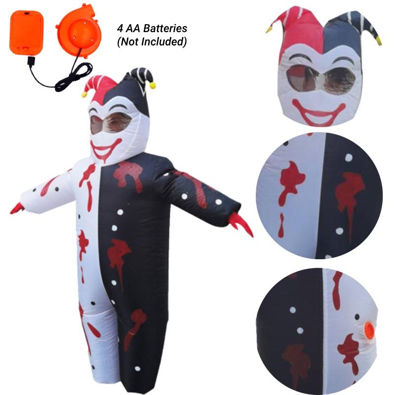 Inflatable Clown Evil Cosplay Costume Party Game Joker Outfits Halloween Adults