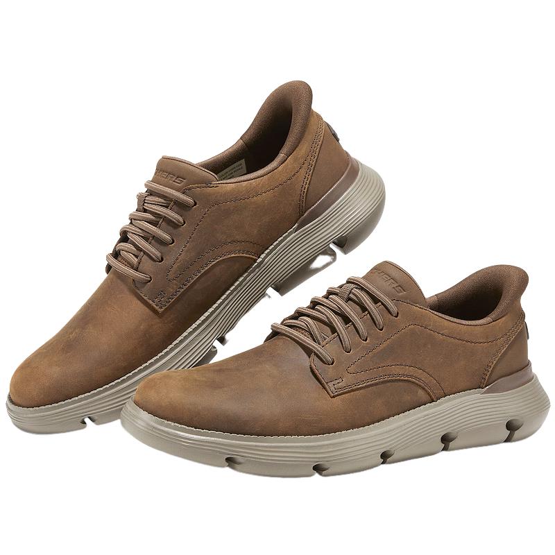 Мужские легкие повседневные кожаные слипоны Skechers