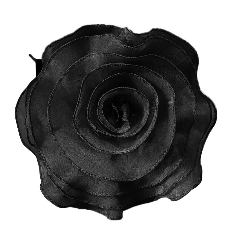 Große Rosenblumenbroschen für Frauen, handgefertigt, Stoffblumen, Anstecknadel, Corsage, Modeschmuck, Abzeichen, Mantel-Accessoires