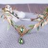 Fairy Crown Headwear Elf Tiara Girl Elven Headpiece Cosplay Costume Circlet Woodland Diadem Wedding Boho Baroque Headband Gifts