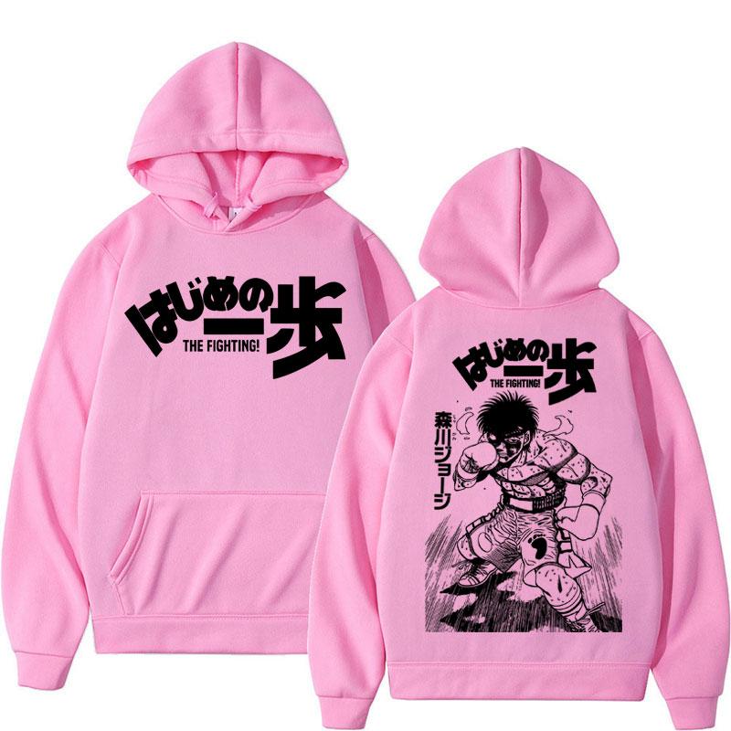 Anime Hajime No Ippo Kamogawa The Fighting Hoodie Makunouchi Takamura KGB Manga Sweatshirt Oversized Fleece Warm Gifts