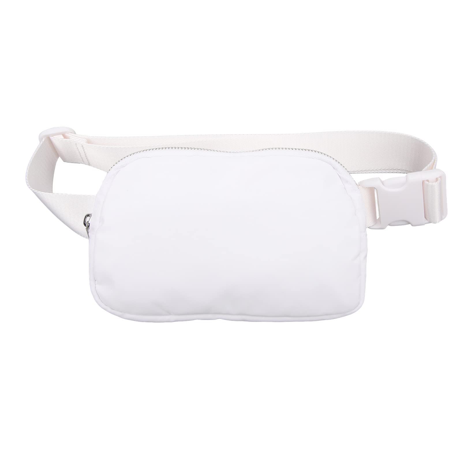 

Ongwan Sports Belt Pouch, Large Capacity Adjustable Waist Belt Bag, 60-120cm (White)
