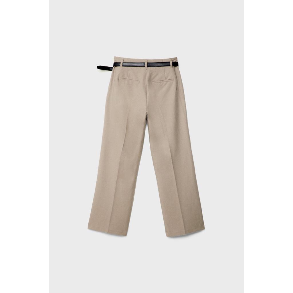 Straight Fit Fabric Pants