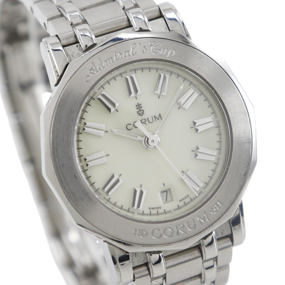 Corum Admirals Cup Watches 39.130.20.V585 IvoryDial Stainless Steel Quartz Analog Display Women Used