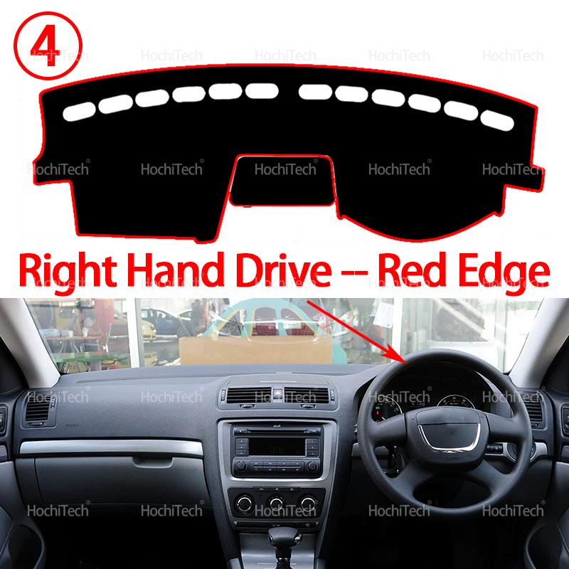 Auto Armaturenbrettabdeckung für Skoda Octavia 2 A5 MK2 1Z 2005-2014 Auto Armaturenbrett Matte Teppichpolster Sonnenblende Umhang Kissen