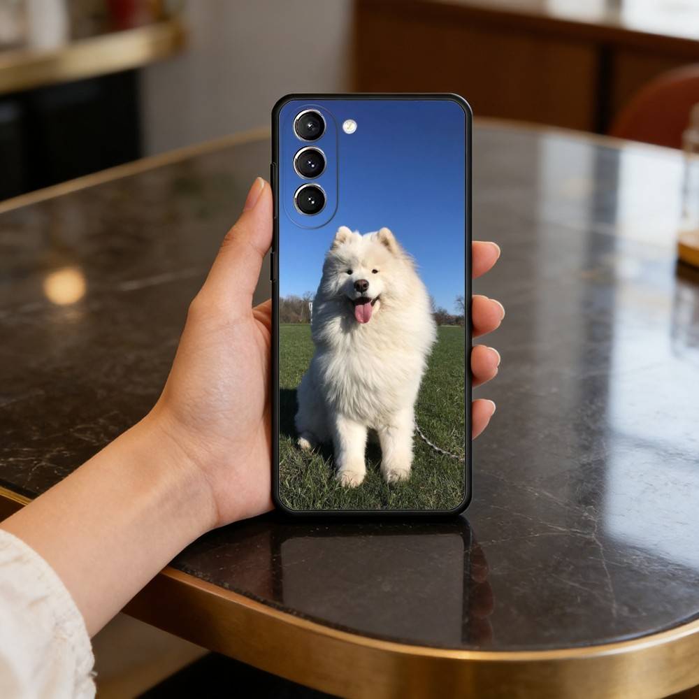 Süße Haustier Hund Samojede Hülle für Samsung Galaxy S21 S25 FE S24 S23 Ultra S20 S9 S22 Plus S10 TPU Hülle