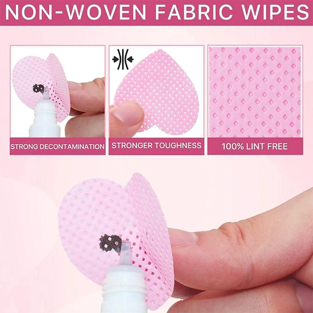 200Pcs/Box Lint Free Clean Cotton Tablet Non-Woven Fabric Eyelash Extension Nail Glue Wipes Cleaner Cloth