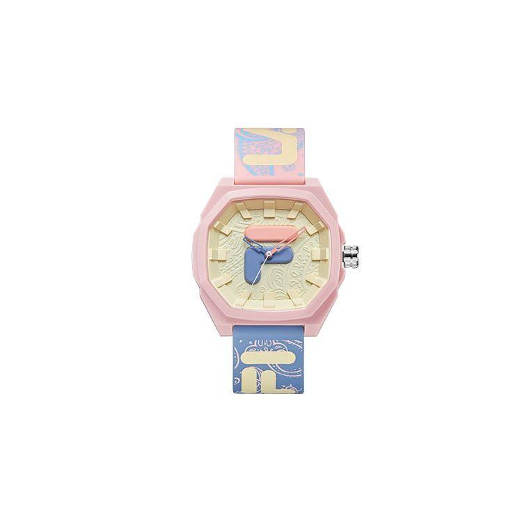 

FILA Quartz Watch Silicone Strap Yellow Dial Fashion Large Logo Creative Color Block Graffiti Sport Unisex watches FLM38-6105-021 FLM38-6105-021