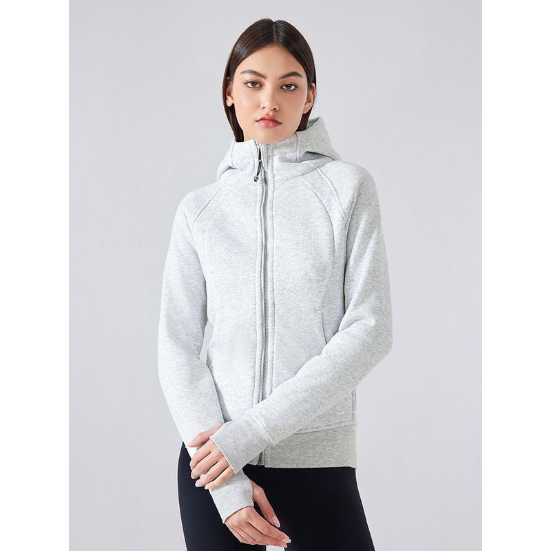 Winter Yoga Clothing Top Outdoor Sports Running Jacket Women Fall and Winter Fleece Cardigan Slim-Fit Hood Sweatshirt Women