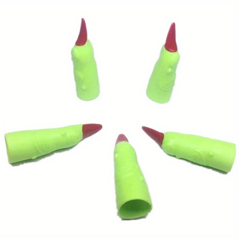 Halloween Prop Random Color Witch Ghost Holiday Party Decora Environmenatal Protection Zombie Fake Fingers Witch Nail Set Cover
