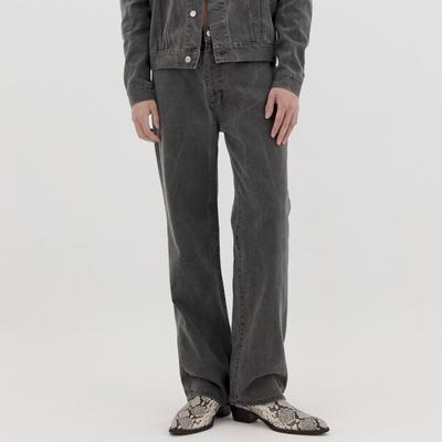 NEWBIE Dyed Denim Pants (Gray)